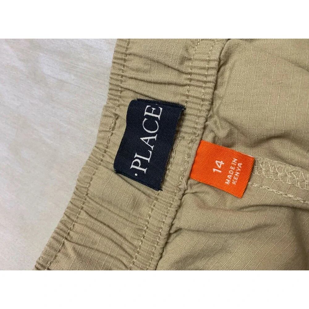 THE CHILDRENS PLACE BOYS COTTON CARGO SHORTS SIZE 14